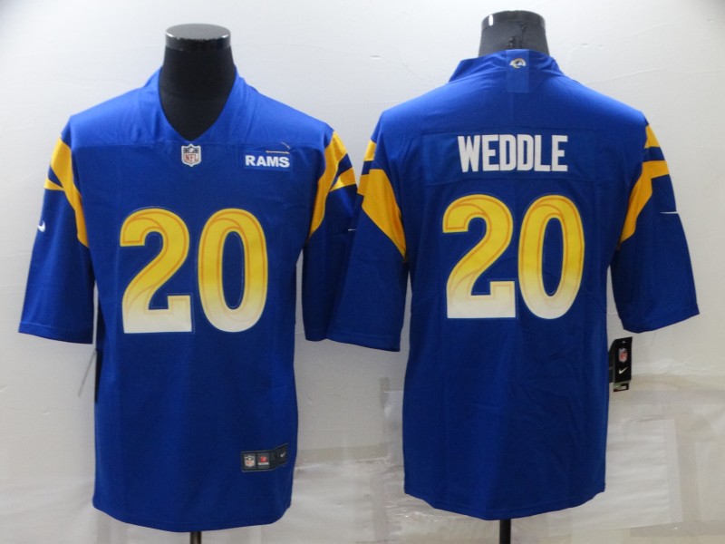 Men's Los Angeles Rams Eric Weddle #20 Blue Jersey